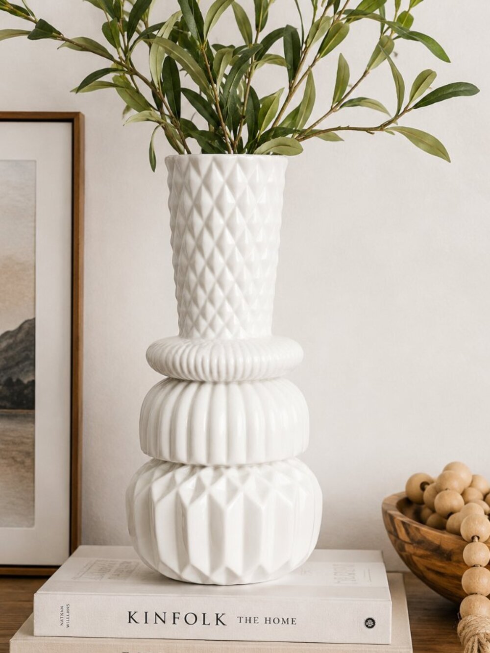 Finnsdottir Honkadonka White Porcelain Sculptural Vase Modern Danish Decor